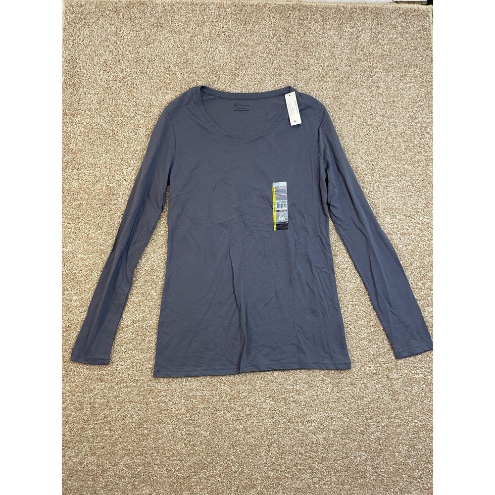 NWT NOBO Dark Navy‎ Blue Long Sleeve T-Shirt Top Sz L 11/13